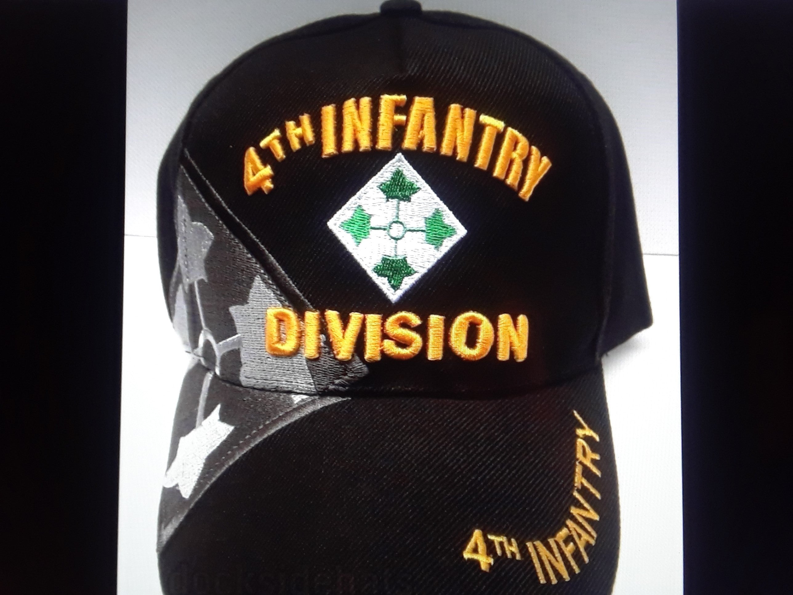 Cap/Hat U.S. Army 4TH ID 3D Embroidered