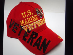 Cap/Hat U.S. Marine Corps Veteran 3D Embroidered