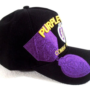 Cap/Hat U.S. Veterans Military Purple Heart 3D Embroidered