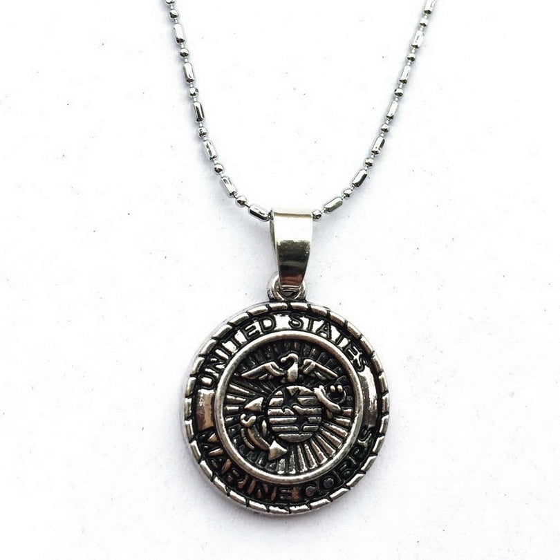 Marine corps hot sale mens necklace